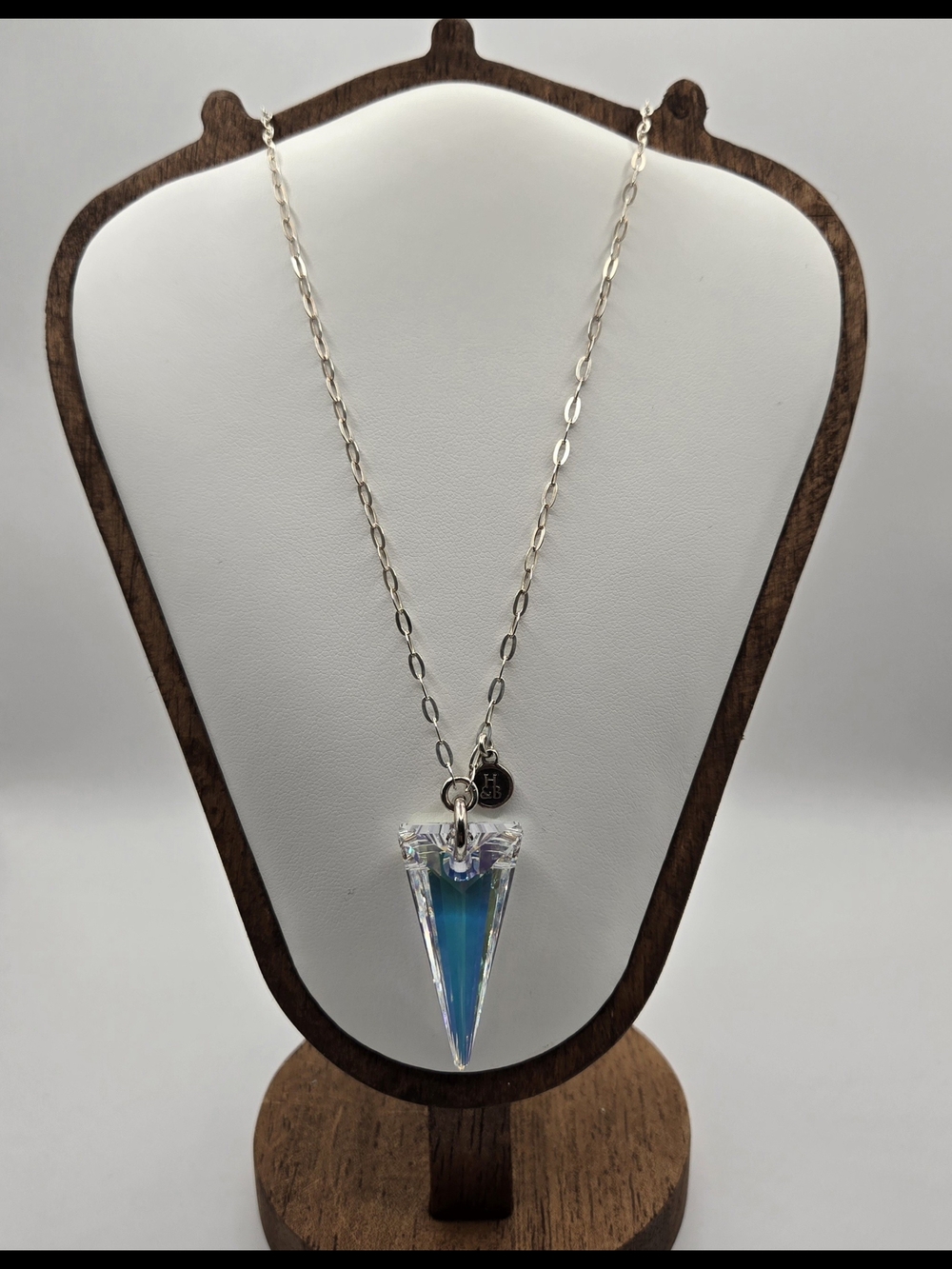 Hillberg & Berk Swarovski Crystal Spike Pendant Necklace